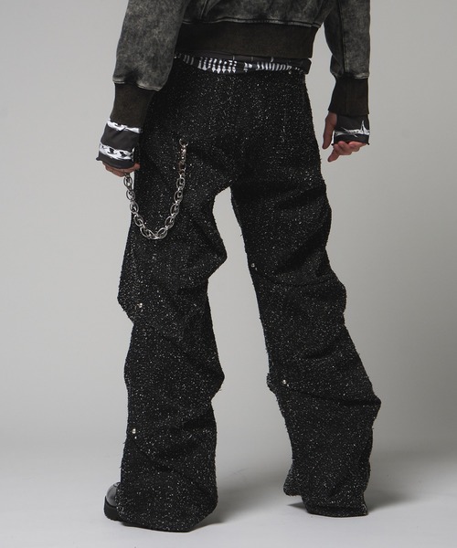 Needle Stud Random Tack Pants/ニードルスタッズランダムタックパンツ