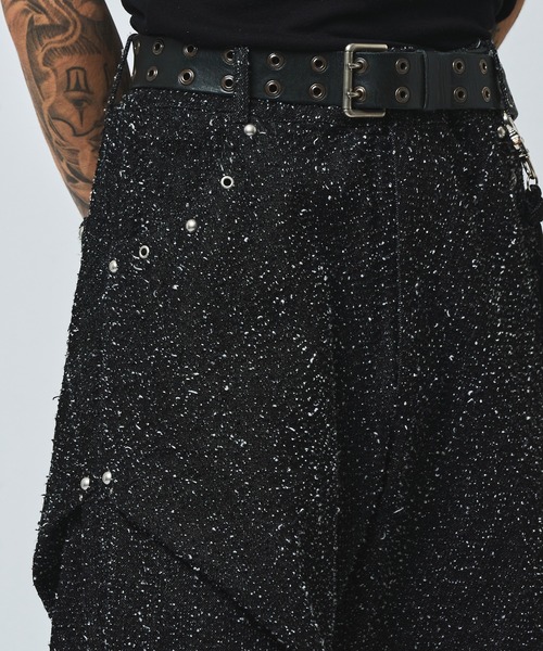 Needle Stud Random Tack Pants/ニードルスタッズランダムタックパンツ