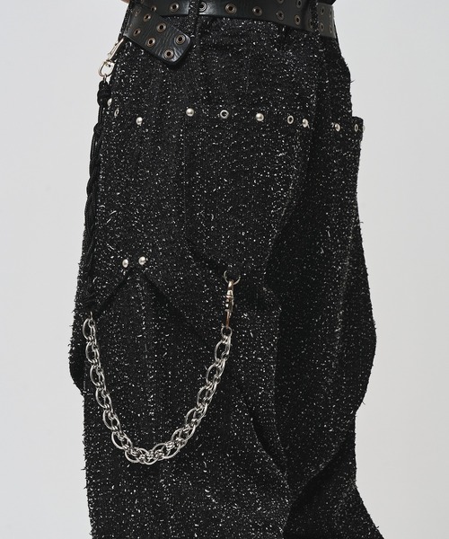 Needle Stud Random Tack Pants/ニードルスタッズランダムタックパンツ