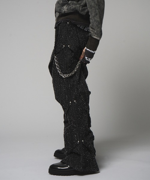 VI E DIT(ヴィエディット)の「Needle Stud Random Tack Pants/ニードルスタッズランダムタックパンツ/ワイドデニム(デニムパンツ・メンズ・その他・1/2)」の8枚目の写真