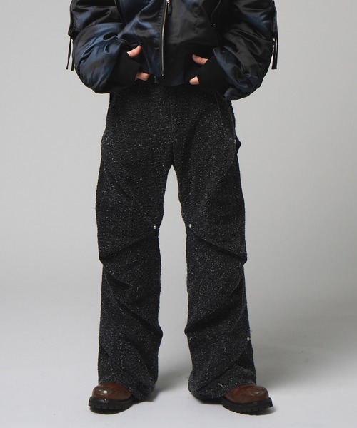 シ*ー様 VI E DIT ニードルスタッズランダムタックパンツ Needle Stud Random Tack Pants/ニードルスタッズランダムタックパンツ
