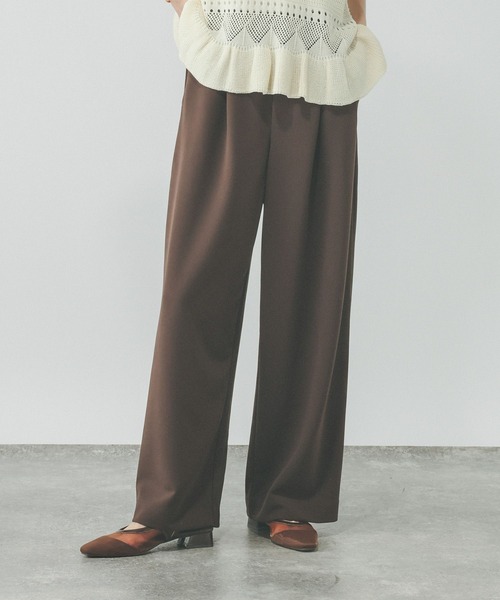 GLOBAL WORK（グローバルワーク）の「イージーケアストレッチコクーンパンツ/647474（その他パンツ・レディース・チャコールグレー/ライトベージュ/ブラック/ブラウン・SMALL/LARGE/MEDIUM）」の3枚目の写真