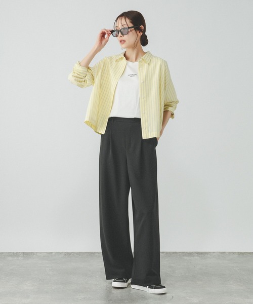 GLOBAL WORK（グローバルワーク）の「イージーケアストレッチコクーンパンツ/647474（その他パンツ・レディース・チャコールグレー/ライトベージュ/ブラック/ブラウン・SMALL/LARGE/MEDIUM）」の7枚目の写真