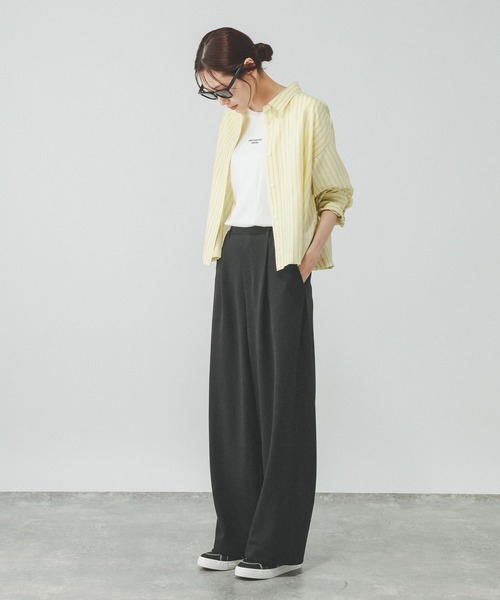 GLOBAL WORK（グローバルワーク）の「イージーケアストレッチコクーンパンツ/647474（その他パンツ・レディース・チャコールグレー/ライトベージュ/ブラック/ブラウン・SMALL/LARGE/MEDIUM）」の8枚目の写真