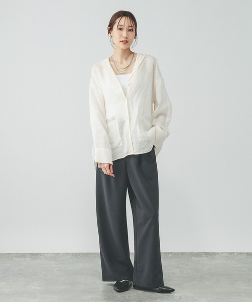 GLOBAL WORK（グローバルワーク）の「イージーケアストレッチコクーンパンツ/647474（その他パンツ・レディース・チャコールグレー/ライトベージュ/ブラック/ブラウン・SMALL/LARGE/MEDIUM）」の11枚目の写真