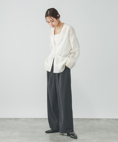 GLOBAL WORK（グローバルワーク）の「イージーケアストレッチコクーンパンツ/647474（その他パンツ・レディース・チャコールグレー/ライトベージュ/ブラック/ブラウン・SMALL/LARGE/MEDIUM）」の12枚目の写真