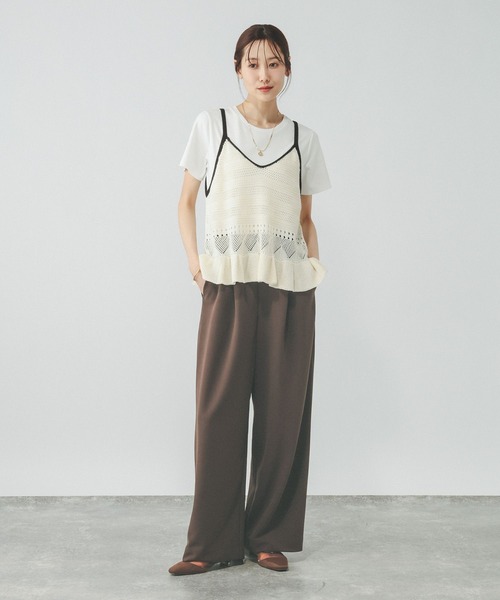 GLOBAL WORK（グローバルワーク）の「イージーケアストレッチコクーンパンツ/647474（その他パンツ・レディース・チャコールグレー/ライトベージュ/ブラック/ブラウン・SMALL/LARGE/MEDIUM）」の15枚目の写真