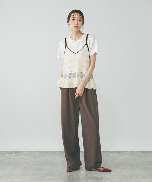 GLOBAL WORK（グローバルワーク）の「イージーケアストレッチコクーンパンツ/647474（その他パンツ・レディース・チャコールグレー/ライトベージュ/ブラック/ブラウン・SMALL/LARGE/MEDIUM）」の16枚目の写真