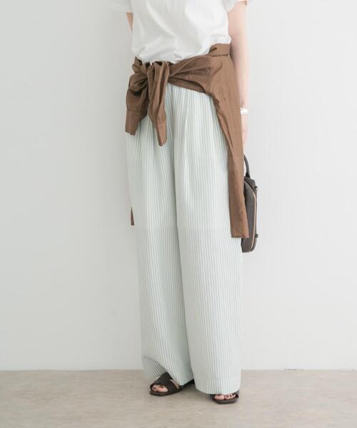 ITEMS URBANRESEARCH(アイテムズ アーバンリサーチ)の「サッカーストライプパンツ(その他パンツ・レディース・ブラック/ライトブルー・FREE)」の15枚目の写真