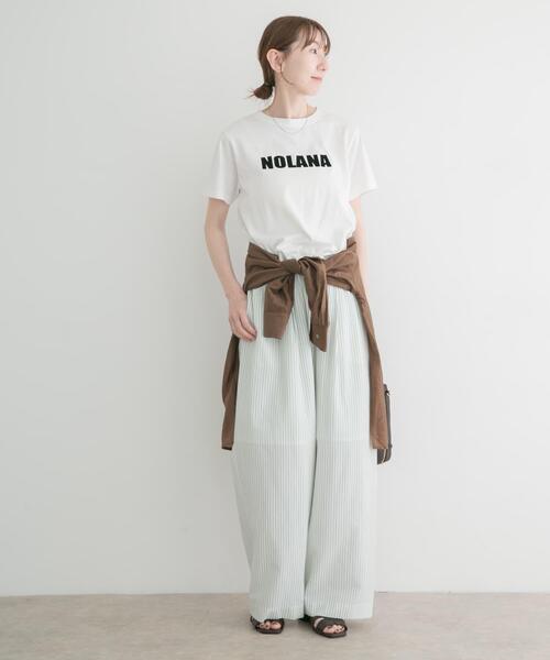 ITEMS URBANRESEARCH(アイテムズ アーバンリサーチ)の「サッカーストライプパンツ(その他パンツ・レディース・ブラック/ライトブルー・FREE)」の18枚目の写真