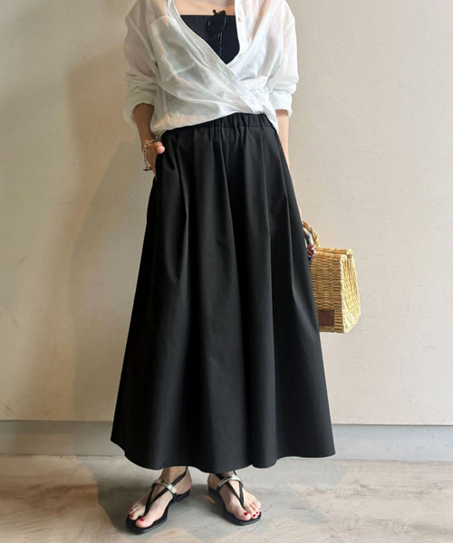 VERMEIL par iena（ヴェルメイユパーイエナ）の「《手洗い可》LIMONTA ギャザーワイドクロップドパンツ（その他パンツ・レディース・ブラック/ホワイト/イエロー・FREE）」の3枚目の写真