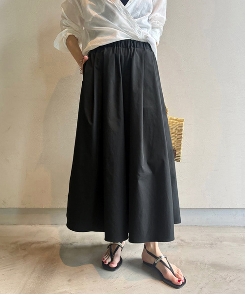 VERMEIL par iena（ヴェルメイユパーイエナ）の「《手洗い可》LIMONTA ギャザーワイドクロップドパンツ（その他パンツ・レディース・ブラック/ホワイト/イエロー・FREE）」の9枚目の写真