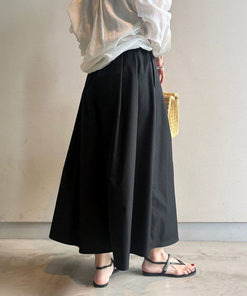 VERMEIL par iena（ヴェルメイユパーイエナ）の「《手洗い可》LIMONTA ギャザーワイドクロップドパンツ（その他パンツ・レディース・ブラック/ホワイト/イエロー・FREE）」の10枚目の写真