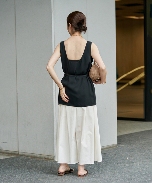 VERMEIL par iena（ヴェルメイユパーイエナ）の「《手洗い可》LIMONTA ギャザーワイドクロップドパンツ（その他パンツ・レディース・ブラック/ホワイト/イエロー・FREE）」の22枚目の写真