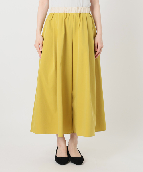 VERMEIL par iena（ヴェルメイユパーイエナ）の「《手洗い可》LIMONTA ギャザーワイドクロップドパンツ（その他パンツ・レディース・ブラック/ホワイト/イエロー・FREE）」の7枚目の写真
