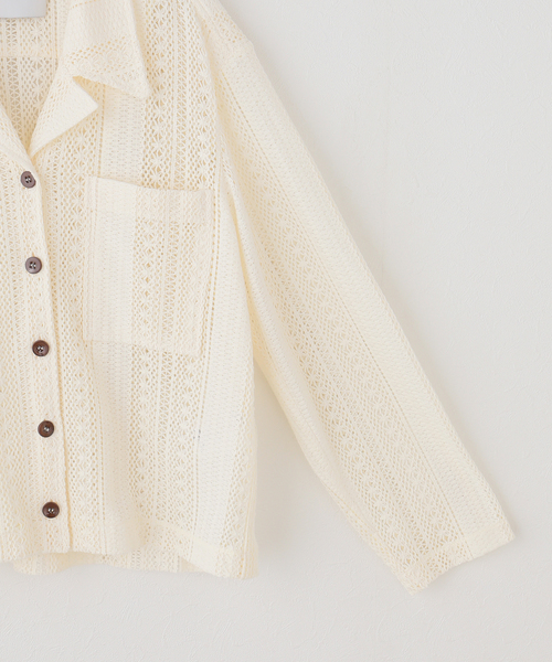LOW CLASSIC（ロウ　クラシック）の「【LOW CLASSIC/ロウ クラシック】LACE JACKET（その他アウター・レディース・アイボリー・MEDIUM）」の3枚目の写真