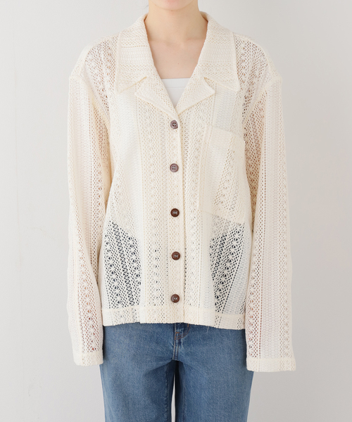 LOW CLASSIC（ロウ　クラシック）の「【LOW CLASSIC/ロウ クラシック】LACE JACKET（その他アウター・レディース・アイボリー・MEDIUM）」の8枚目の写真