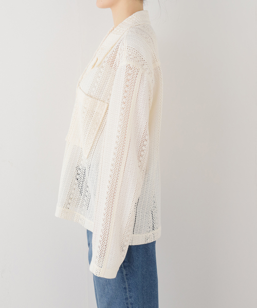 LOW CLASSIC（ロウ　クラシック）の「【LOW CLASSIC/ロウ クラシック】LACE JACKET（その他アウター・レディース・アイボリー・MEDIUM）」の9枚目の写真