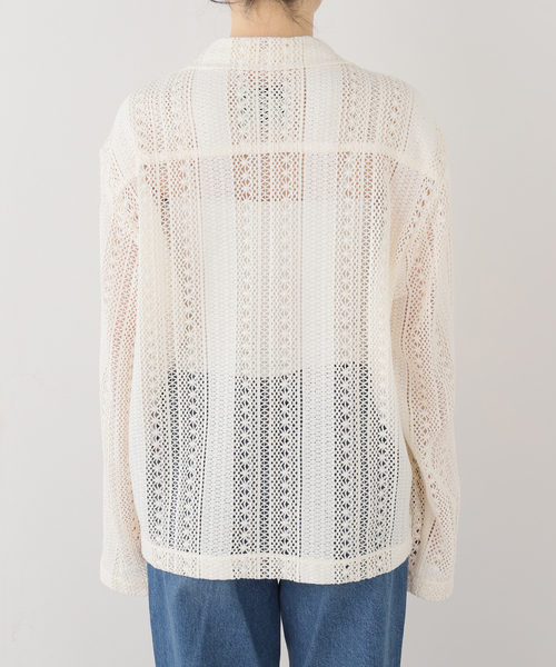 LOW CLASSIC（ロウ　クラシック）の「【LOW CLASSIC/ロウ クラシック】LACE JACKET（その他アウター・レディース・アイボリー・MEDIUM）」の10枚目の写真