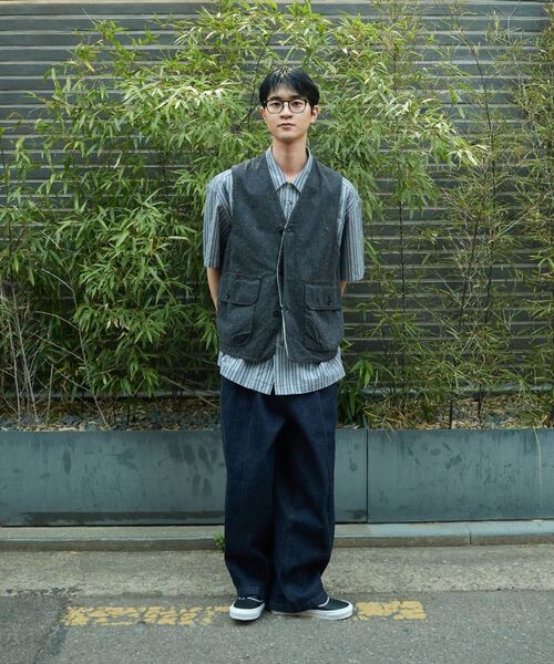 HORLISUN(ホーリーサン)の「Joshua Chambray Stripe Shirt Navy(シャツ/ブラウス・メンズ・その他・LARGE/MEDIUM/SMALL)」の9枚目の写真