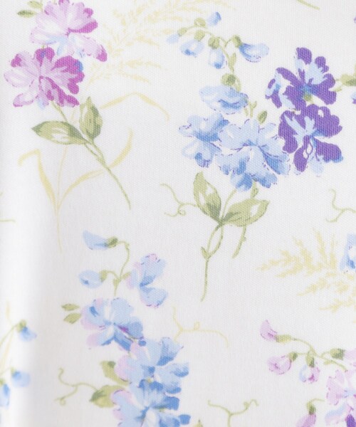 LAURA ASHLEY（ローラアシュレイ）の「【UVカット／接触冷感】ポリー柄 コットンジャージーワンピース（ワンピース・レディース・ホワイト系3/ネイビー系・38/40）」の6枚目の写真