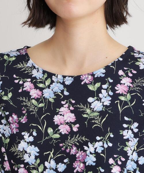 LAURA ASHLEY（ローラアシュレイ）の「【UVカット／接触冷感】ポリー柄 コットンジャージーワンピース（ワンピース・レディース・ホワイト系3/ネイビー系・38/40）」の14枚目の写真