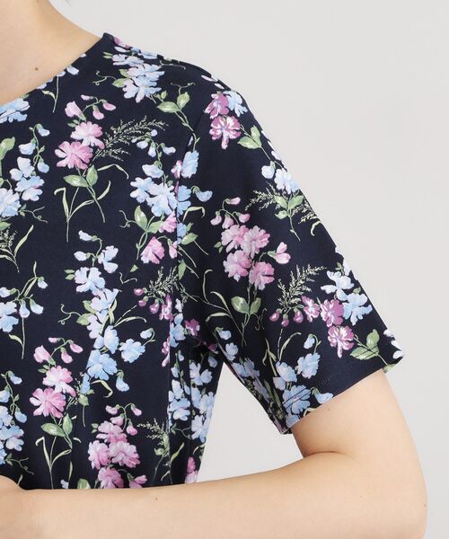 LAURA ASHLEY（ローラアシュレイ）の「【UVカット／接触冷感】ポリー柄 コットンジャージーワンピース（ワンピース・レディース・ホワイト系3/ネイビー系・38/40）」の15枚目の写真