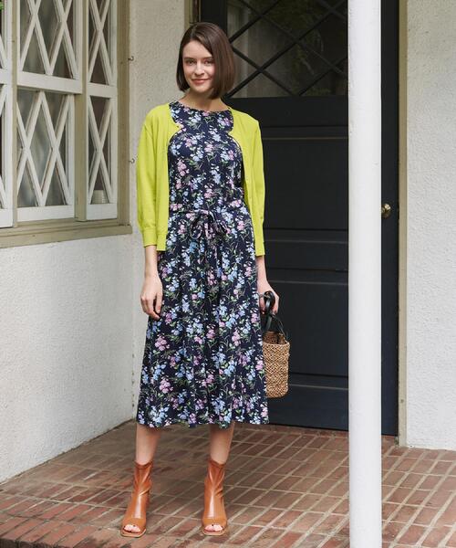 LAURA ASHLEY（ローラアシュレイ）の「【UVカット／接触冷感】ポリー柄 コットンジャージーワンピース（ワンピース・レディース・ホワイト系3/ネイビー系・38/40）」の21枚目の写真