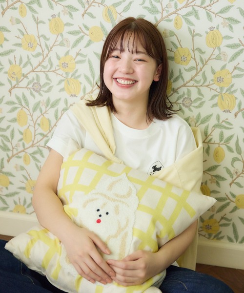 meeny miny(ミーニーマイニー)の「【メゾンテリア】Maison TerrierロゴTシャツ(Tシャツ/カットソー・レディース・ホワイト/グレイッシュベージュ/チャコールグレー・S-M/M-L)」の6枚目の写真