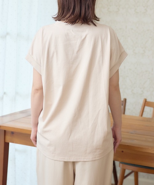 meeny miny(ミーニーマイニー)の「【メゾンテリア】Maison TerrierロゴTシャツ(Tシャツ/カットソー・レディース・ホワイト/グレイッシュベージュ/チャコールグレー・S-M/M-L)」の20枚目の写真