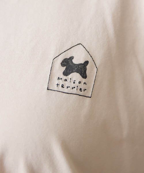 meeny miny(ミーニーマイニー)の「【メゾンテリア】Maison TerrierロゴTシャツ(Tシャツ/カットソー・レディース・ホワイト/グレイッシュベージュ/チャコールグレー・S-M/M-L)」の21枚目の写真