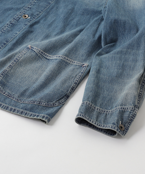 Maison Margiela(メゾンマルジェラ)の「MAISON MARGIELA(メゾン マルジェラ) Washed Denim Coverall JK(デニムジャケット・メンズ・ブルー・48/46)」の5枚目の写真