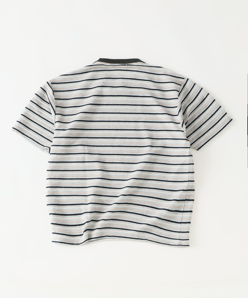 JOURNAL STANDARD relume(ジャーナルスタンダード レリューム)の「テクスチャー マルチボーダー Tシャツ(Tシャツ/カットソー・メンズ・ブルー/ライトグレー/ブラックミックス・MEDIUM/LARGE)」の12枚目の写真