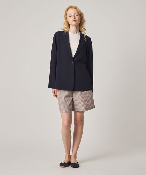Steven Alan(スティーブンアラン)の「<Steven Alan>バックサテン ジョーゼット ジャケット(テーラードジャケット・レディース・ネイビー/ライトグレー・S/M)」の3枚目の写真