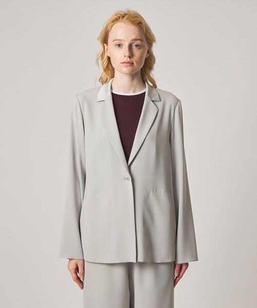 Steven Alan(スティーブンアラン)の「<Steven Alan>バックサテン ジョーゼット ジャケット(テーラードジャケット・レディース・ネイビー/ライトグレー・S/M)」の4枚目の写真