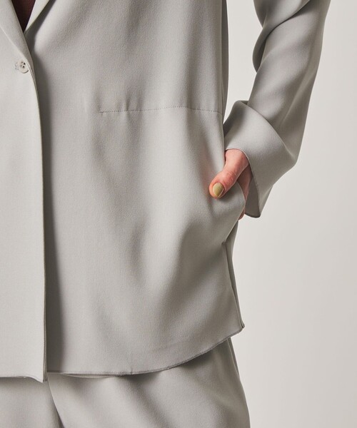 Steven Alan(スティーブンアラン)の「<Steven Alan>バックサテン ジョーゼット ジャケット(テーラードジャケット・レディース・ネイビー/ライトグレー・S/M)」の11枚目の写真