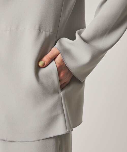Steven Alan(スティーブンアラン)の「<Steven Alan>バックサテン ジョーゼット ジャケット(テーラードジャケット・レディース・ネイビー/ライトグレー・S/M)」の12枚目の写真