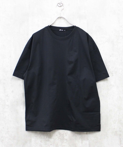SHISKY(シスキー)の「【マルチファンクション】 無地 オーバーサイズ Tシャツ(Tシャツ/カットソー・メンズ・チャコール/オフホワイト/ブラック/カーキ・XL/L/M)」の1枚目の写真