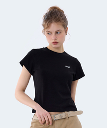 スモール Logo スリムフィット半袖Tシャツ ブラック YT-3Y17