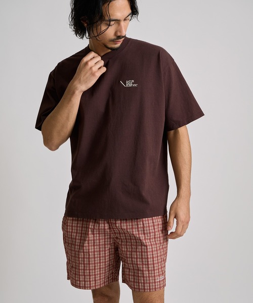 Saturdays NYC(サタデーズ ニューヨークシティ )の「Loofah Collar Relaxed SS Tee(Tシャツ/カットソー・メンズ・ネイビー/ライトグレー/ダークブラウン・L/M/S/XL)」の2枚目の写真