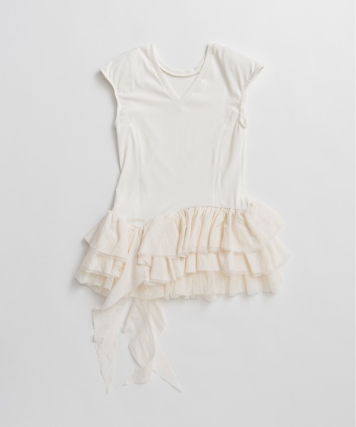 PRANK PROJECT（プランクプロジェクト）の「2WAYフリルヘムトップス / 2WAY Frill Hem TOPs（その他トップス・レディース・ホワイト/ブラック・FREE）」の10枚目の写真