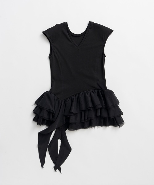 PRANK PROJECT（プランクプロジェクト）の「2WAYフリルヘムトップス / 2WAY Frill Hem TOPs（その他トップス・レディース・ホワイト/ブラック・FREE）」の11枚目の写真