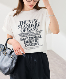 新品タグ付　FRAMeWORK，フレームワーク メッセージプリントシャツ セール】Bright ロゴTシャツ（Tシャツ/カットソー）｜FRAMeWORK