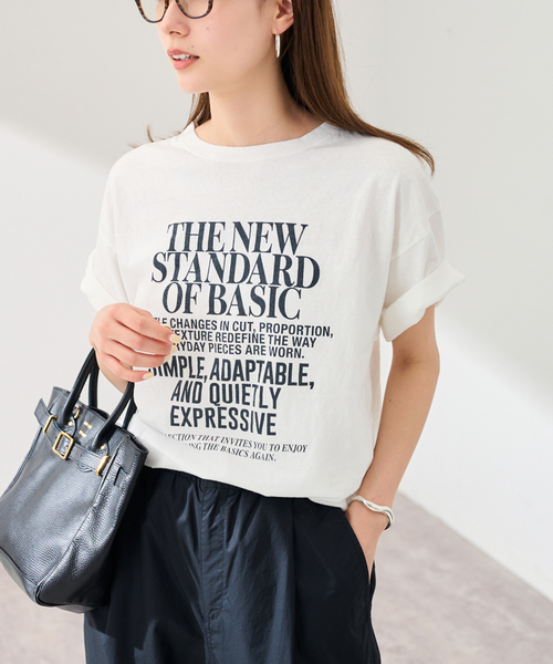 FRAMeWORK(フレームワーク)の「NEW STANDARD TEE(Tシャツ/カットソー・レディース・ネイビー/ダークグリーン/ホワイト・FREE)」の5枚目の写真