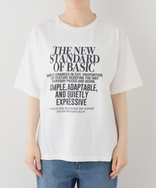 FRAMeWORK(フレームワーク)の「NEW STANDARD TEE(Tシャツ/カットソー・レディース・ネイビー/ダークグリーン/ホワイト・FREE)」の14枚目の写真