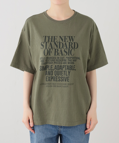FRAMeWORK(フレームワーク)の「NEW STANDARD TEE(Tシャツ/カットソー・レディース・ネイビー/ダークグリーン/ホワイト・FREE)」の12枚目の写真