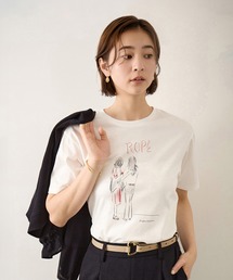 ROPE'（ロペ）の「【YUKO SAEKI for ROPE’・コラボレーション】プリントTシャツ/イージーケア（Tシャツ/カットソー）」