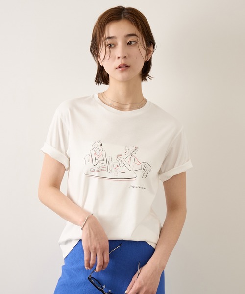 ROPE'(ロペ)の「【YUKO SAEKI for ROPE’・コラボレーション】プリントTシャツ/イージーケア(Tシャツ/カットソー・レディース・ホワイト系その他3/ホワイト系その他/ホワイト系その他2・FREE)」の12枚目の写真