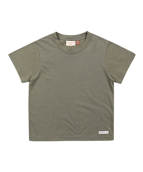 BEACHESAND CREAM KIDS(ビーチスアンドクリームキッズ)の「ビーチス テンダー 半袖Tシャツ グレーッシュカーキ(Tシャツ/カットソー・レディース・カーキ・SMALL/MEDIUM/LARGE)」の1枚目の写真