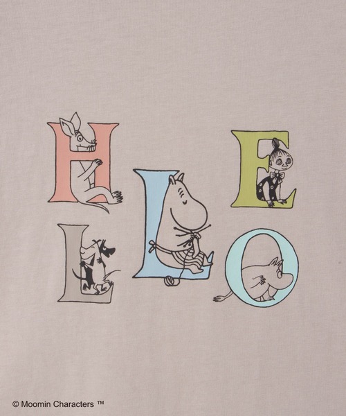 Honeys(ハニーズ)の「【UVカット】ムーミン/半袖Tシャツ(Tシャツ/カットソー・レディース・オレンジ/ブラック/ブラウン系その他/グレイッシュベージュ/ピンク系その他・L/LL/M)」の19枚目の写真